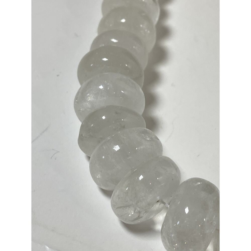 Natural White Moonstone Beaded Necklace - Picture 7 of 8